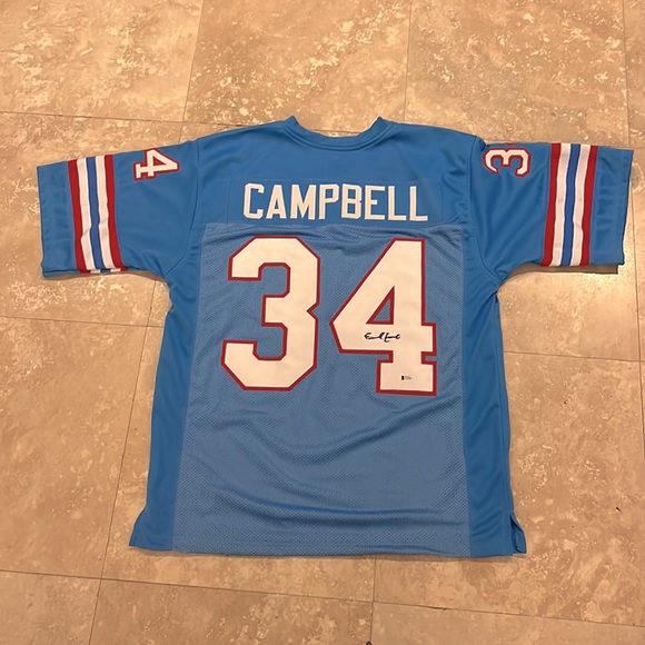 Earl Cambell signed Oilers jersey
